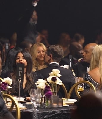 Beyoncé sitting across Ivanka Trump and her husband, Jared Kushner