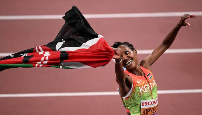 Faith Kipyegon makes history with record-equalling fourth 1500m world title