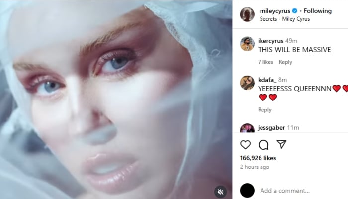 P.C. Miley Cyrus/Instagram account