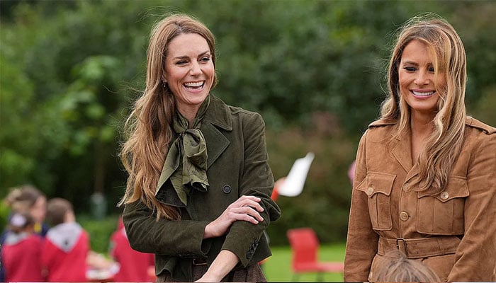 Kate Middleton, Melania Trump make stylish pair during first joint engagement
