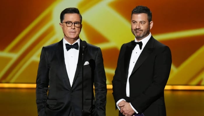 Stephen Colbert and Jimmy Kimmel