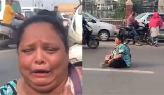 خاتون نے 2 گول گپے کم ملنے پر دھرنا دے دیا