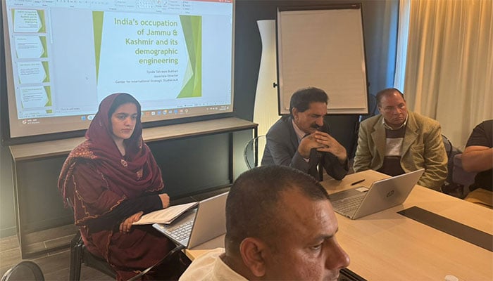 جنیوا میں سیمینار، یواین انسانی حقوق کونسل سے بھارت کی کشمیری آبادی کا تناسب بدلنے کی پالیسیوں کا نوٹس لینے کا مطالبہ