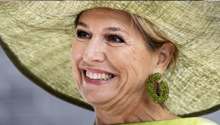 Queen Máxima shows off her legs in bold Fringe dress at Amsterdam Event