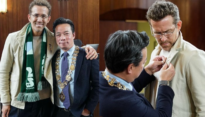 Ryan Reynolds beams with pride after receiving Vancouver’s highest honor