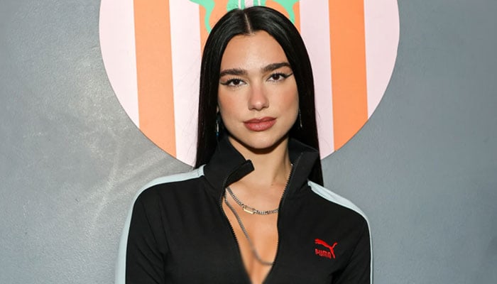 Dua Lipa shows off huge engagement ring to fans during lunch date with dad