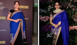 سری دیوی کی انوشکا و ویرات شادی پر پہنی گئی ساڑھی جھانوی کپور نے پہن لی
