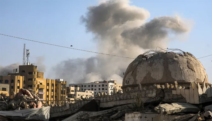 اسرائیلی وحشیانہ حملے کا ایک منظر—تصویر بشکریہ سوشل میڈیا