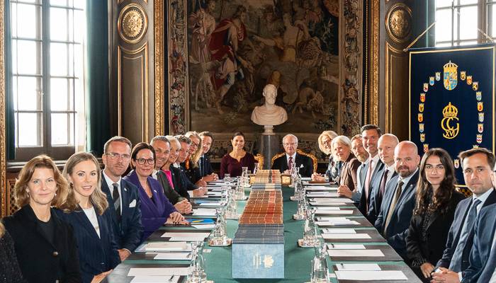 King Carl Gustaf, Crown Princess host high-profile meeting at Royal Palace