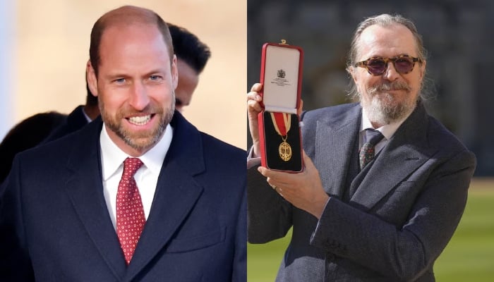 Prince William knights Oscar winner Gary Oldman at Windsor Castle
