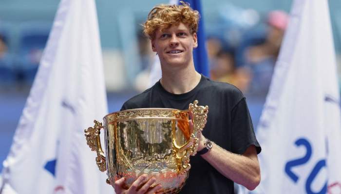 Jannik Sinner lifts China Open trophy after beating Learner Tien
