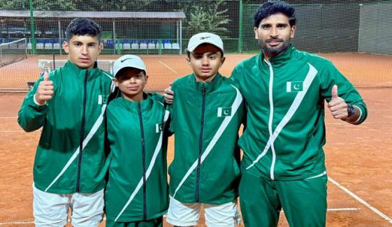 پاکستان انڈر 12 ٹینس ٹیم نیوزی لینڈ کو ہرا کر کوارٹر فائنل میں پہنچ گئی