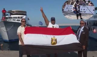 مصری پہلوان نے 700 ٹن وزنی بحری جہاز دانتوں سے کھینچ لیا