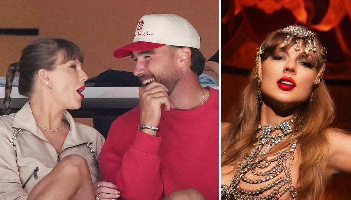 Travis Kelce celebrates Taylor Swift’s album release with cheeky meme