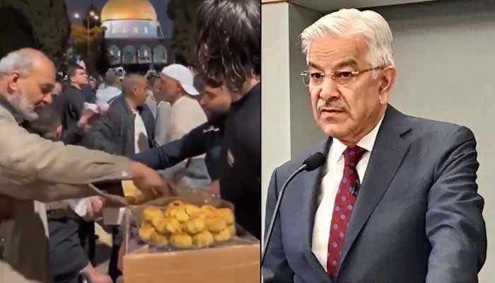 خواجہ آصف نے اہل فلسطین کی خوشی میں مٹھائی بانٹنے کی ویڈیو شیئر کردی