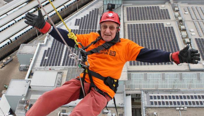 Royal Navy hero Wylie marks 92nd birthday with daring Spinnaker Tower abseil