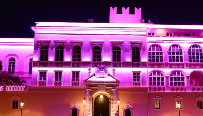Royal Palace glows in radiant pink to support inspiring cause