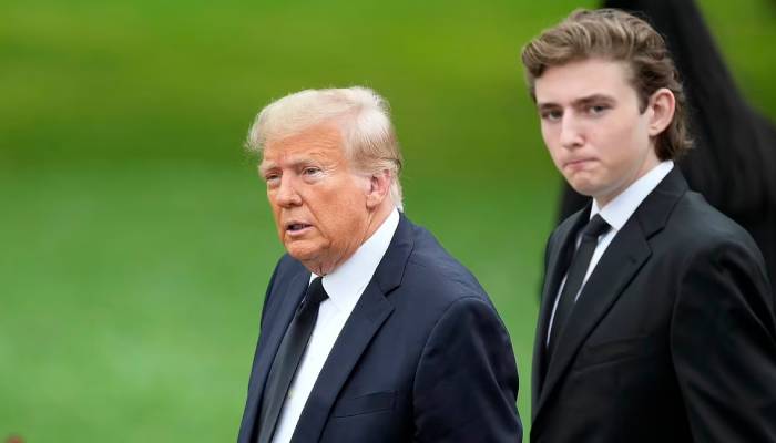 Barron Trump enjoying college life, Trump confirms during recent outing