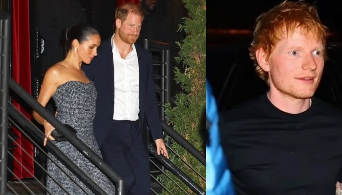 Prince Harry, Meghan Markle and Ed Sheeran