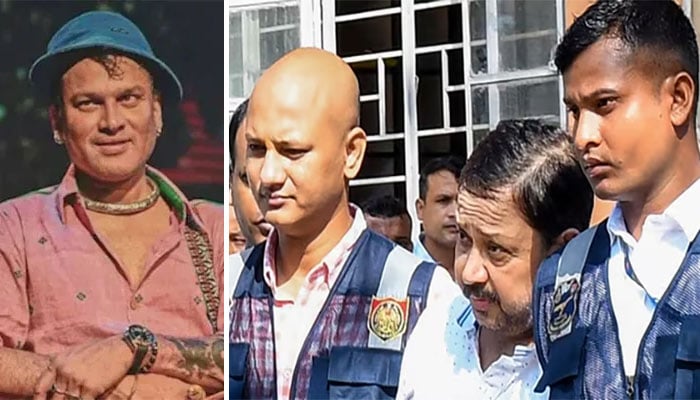 دائیں تصویر میں زوبین گارگ کی موت کے حوالے سے گرفتار ملزم شمال مشرقی انڈیا فیسٹیول کے چیف آرگنائزر شیام کانو مہانتا، بائیں جانب آنجہانی گلوکارزوبین گارگ کی یادگار تصویر—بشکریہ بھارتی میڈیا