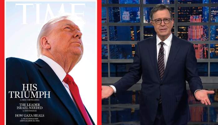 Stephen Colbert mocks Trumps ‘super bad’ Time magazine cover