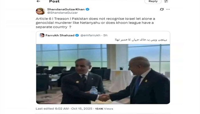 وزیرِاعظم شہباز شریف کی نیتن یاہو سے ملاقات کی خبر جھوٹی نکلی