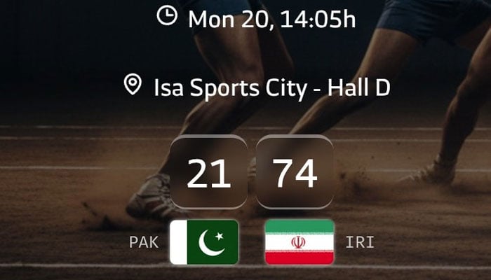 ایشین یوتھ گیمز، پاکستان کبڈی ٹیم کو ایران نے ہرادیا