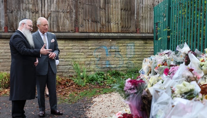 King Charles makes emotional visit to Heaton Park after Manchester attack