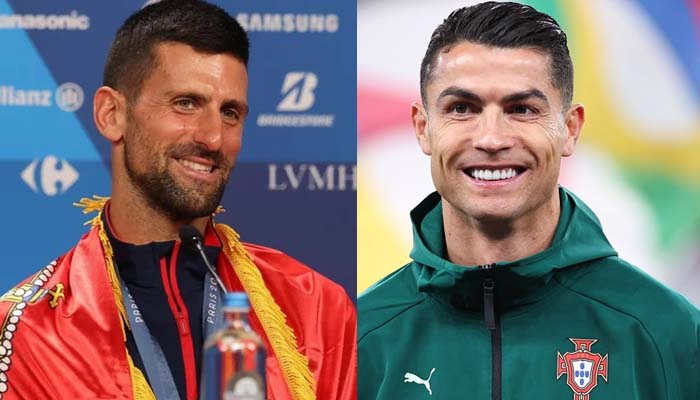 Cristiano Ronaldo, Novak Djokovic swap signed shirts in star-studded encounter