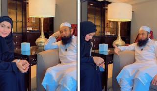 نرگس کی مکہ مکرمہ میں مولانا طارق جمیل سے ملاقات، ویڈیو وائرل