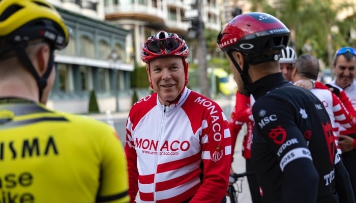 Prince Albert II leads recognition ride for La Vuelta 26 route in Monaco