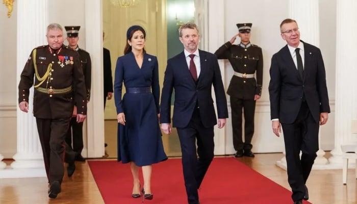 King Frederik, Queen Mary receive grand welcome on first day of Latvia trip