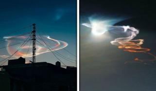 کوئٹہ: آسمان پر خوبصورت رنگ برنگی روشنیوں کا ہالہ دیکھا گیا