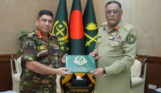 جنرل ساحر شمشاد کی بنگلادیشی آرمی چیف سے ملاقات