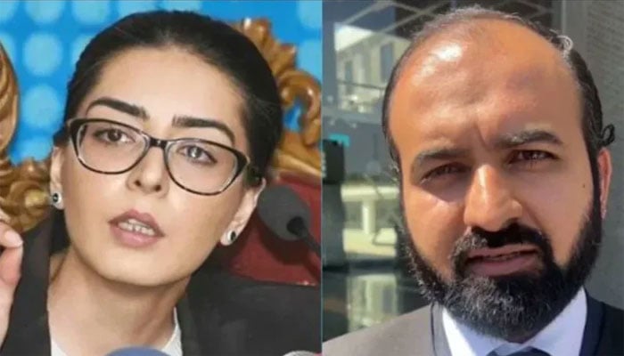 ہادی چھٹہ اور ایمان مزاری(فائل فوٹو)۔