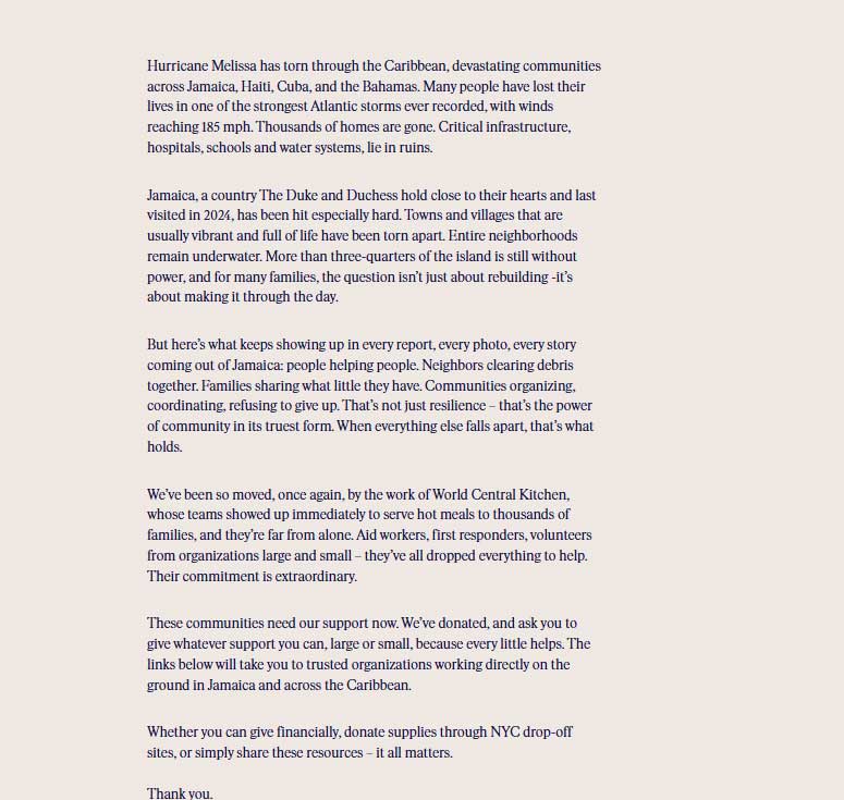 Prince Harry, Meghan Markle make emotional plea as special place faces tragedy