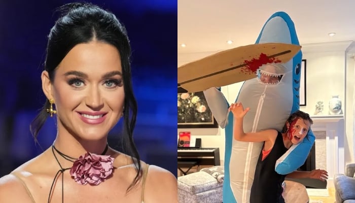 Katy Perry reacts to Justin Trudeau’s fintastic Halloween costume