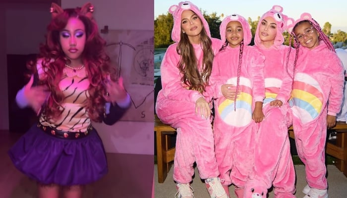 North West shines in glam Halloween look as Kardashian family celebrates in style