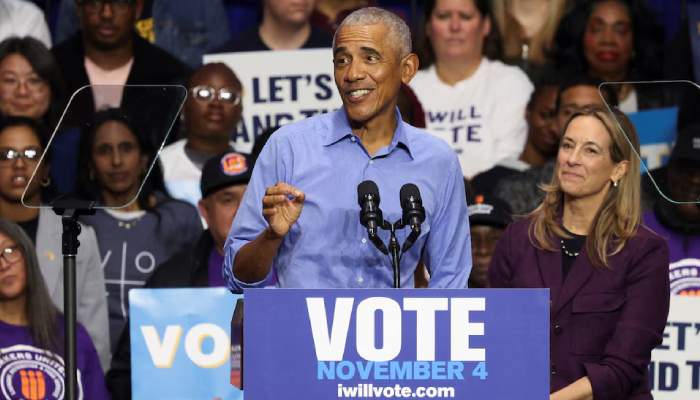 Obama takes aim at Trump’s ‘lawlessness’ ahead of mayoral elections