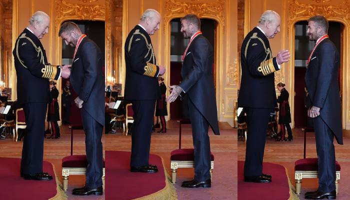 David Beckham awarded knighthood by King Charles at Windsor Castle