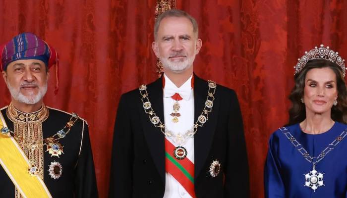 Queen Letizia captivates in breathtaking gown at dinner gala for Sultan Haitham