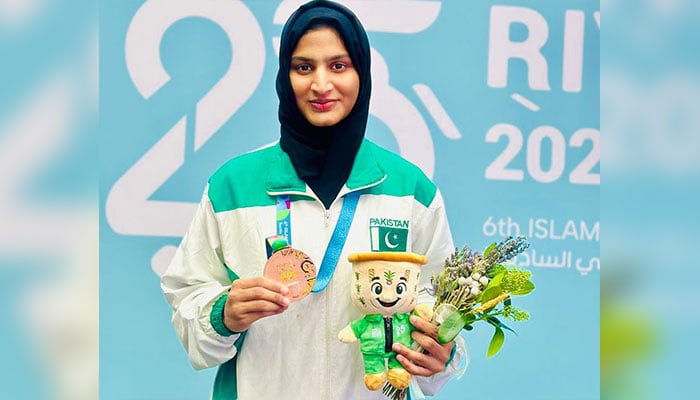 چھٹے اسلامی یکجہتی کھیل، عروشہ سعید نے کراش میں کانسی کا تمغہ جیت لیا