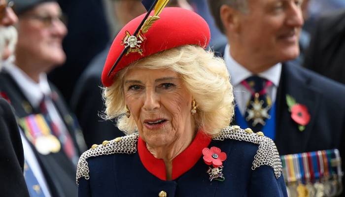 Queen Camilla makes moving gesture as she leads tribute ahead of Remembrance Day