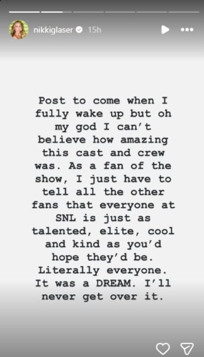 P.C.: Nikki Glaser/Instagram account