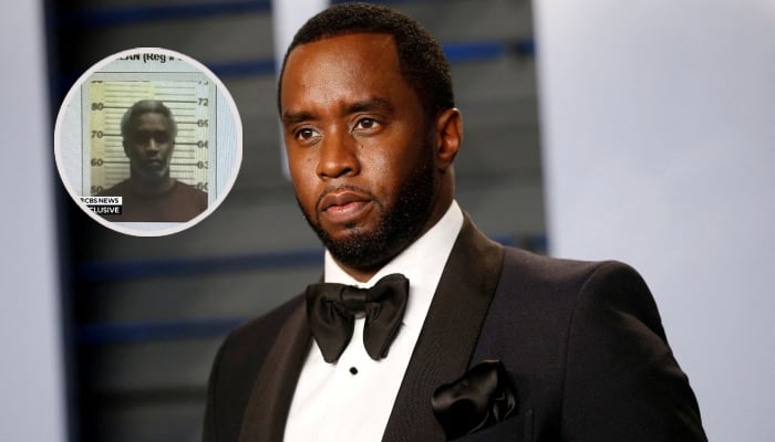 Sean Diddy Combs official intake photo from prison breaks internet