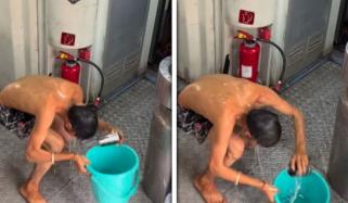 مسافر کی چلتی ہوئی ٹرین میں نہاتے ہوئے چونکا دینے والی ویڈیو وائرل