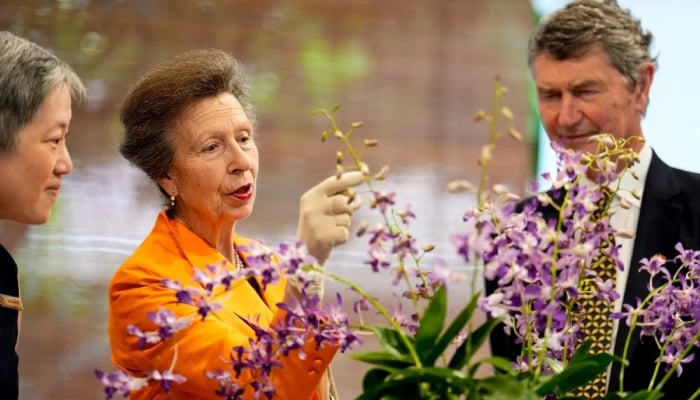Princess Anne receives touching tribute at Singapores Orchid Garden