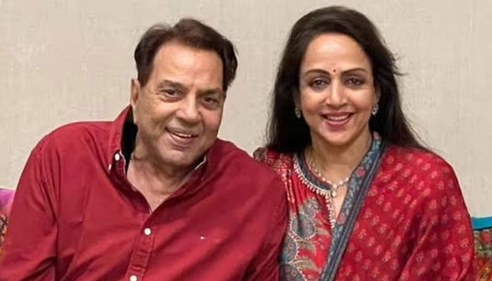 ہیمامالنی اور دھرمیندر—تصویر بشکریہ بھارتی میڈیا