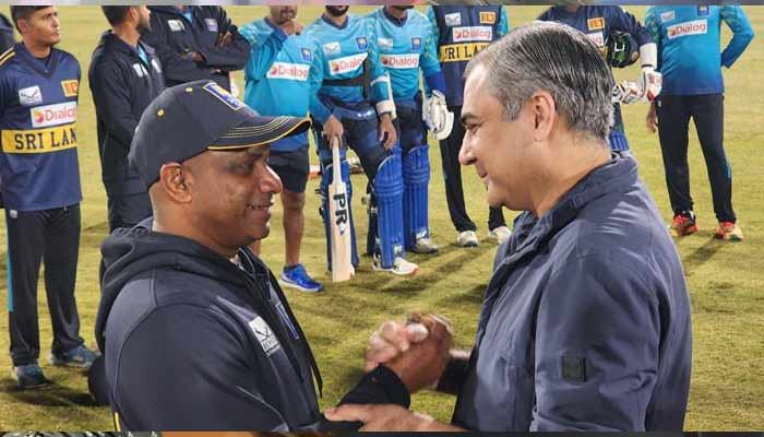 محسن نقوی سے سری لنکن کرکٹرز کی ملاقات