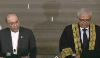 وفاقی آئینی عدالت کے سربراہ چیف جسٹس امین الدین کی حلف برادی کی تقریب